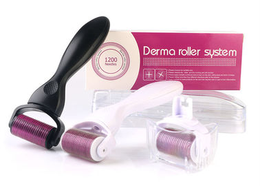 Plastik 1200 Pins Microneedle Derma Roller Untuk Selulit Stretch Marks