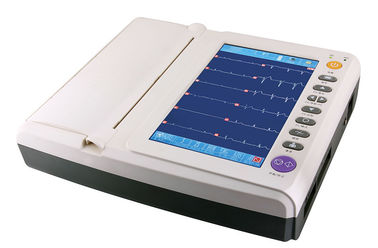 Enam Bahasa 12 Channel High penyimpanan EKG Monitoring System 10ch Color Sentuh Tampilan
