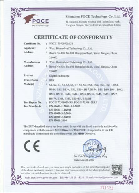 Cina Wuxi Biomedical Technology Co., Ltd. Sertifikasi
